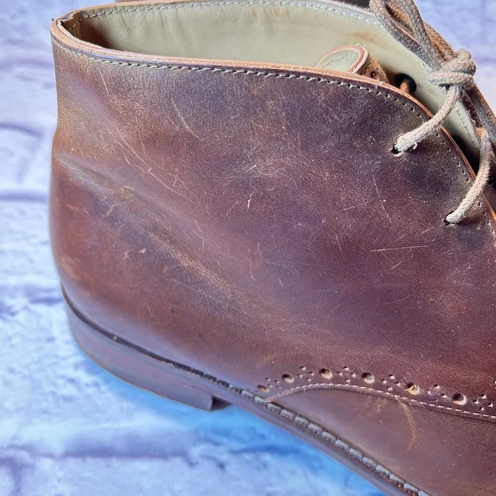 Cole Haan Cambridge Chukka Boots Mens 8.5 Brown Leather Lace-Up All Day Comfort